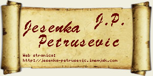 Jesenka Petrušević vizit kartica